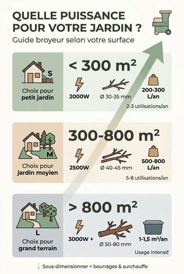 Quelle puissance pour votre surface de jardin ?