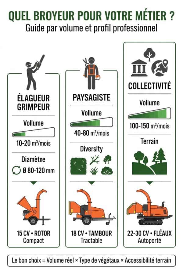 Outil d'aide au choix par type de métier et volume traité