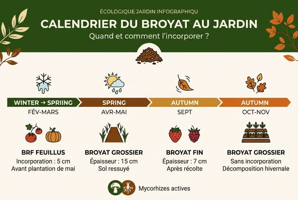 Incorporer le broyat au sol : méthode et calendrier