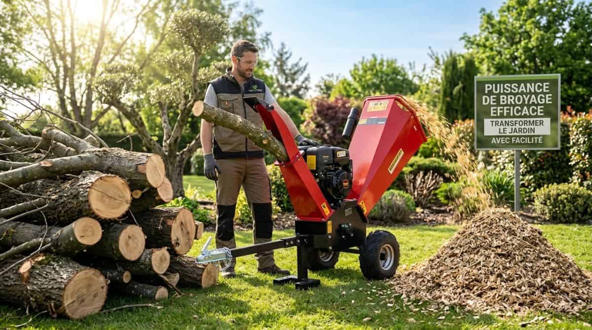 Broyeur de branches grosses sections jusqu'à 100 mm