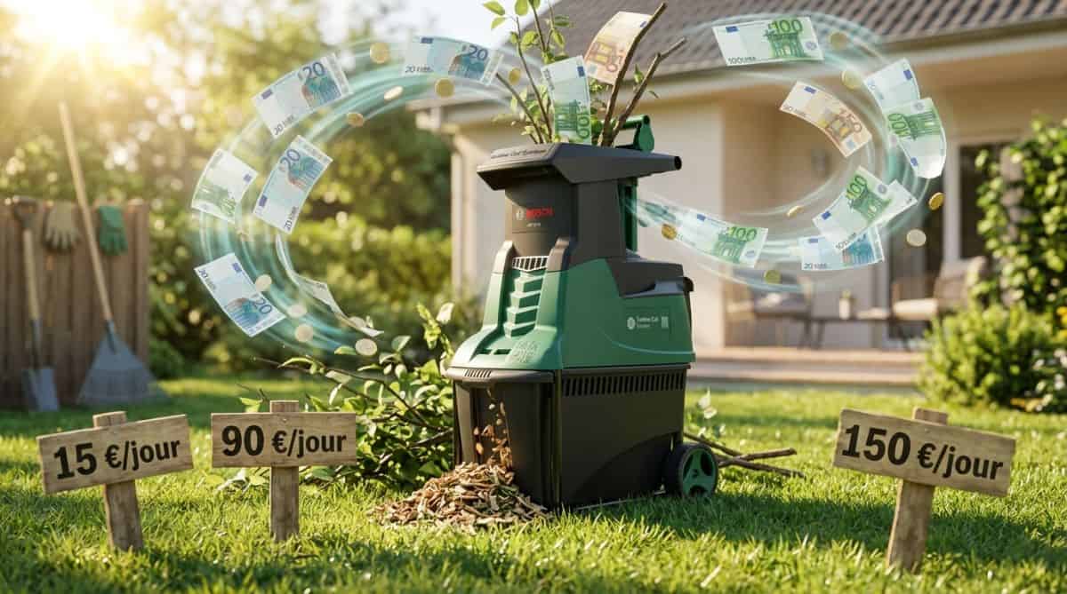 Combien coûte la location d'un broyeur de végétaux