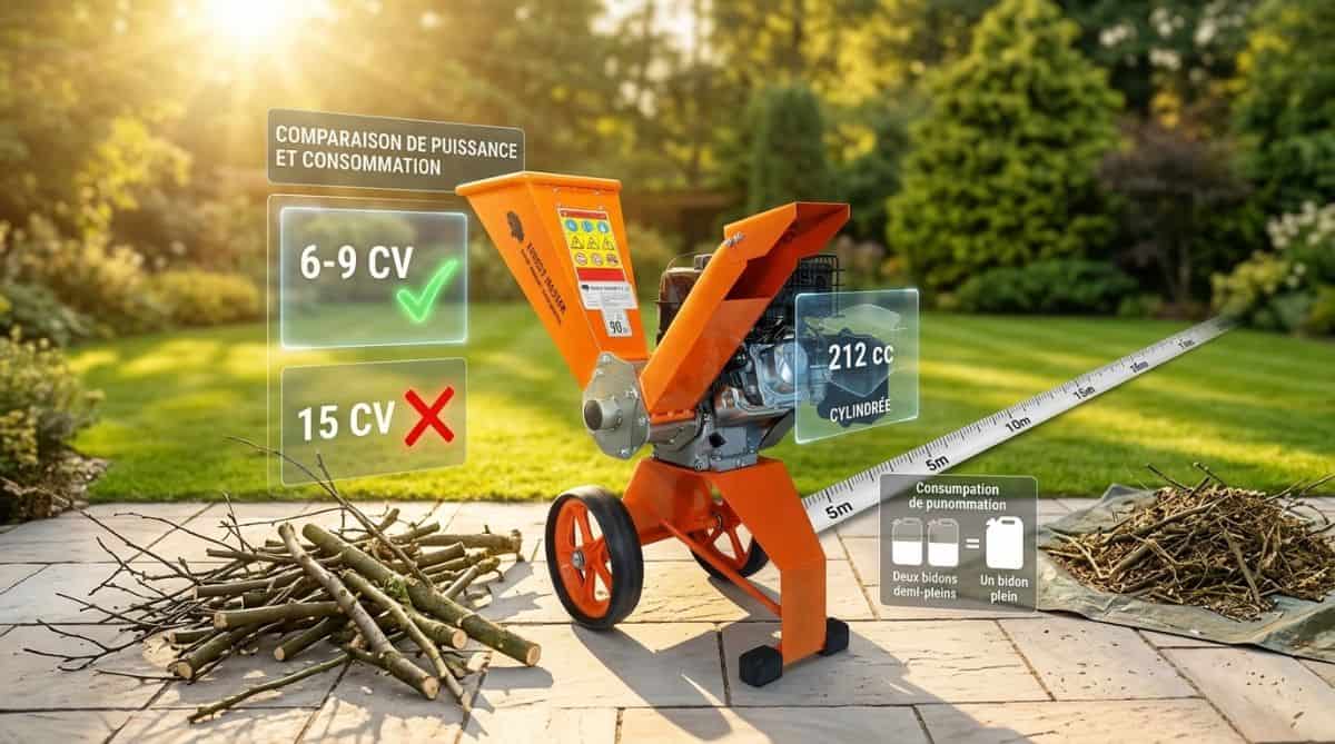 Puissance moteur d'un broyeur thermique : CV, cylindrée, choix